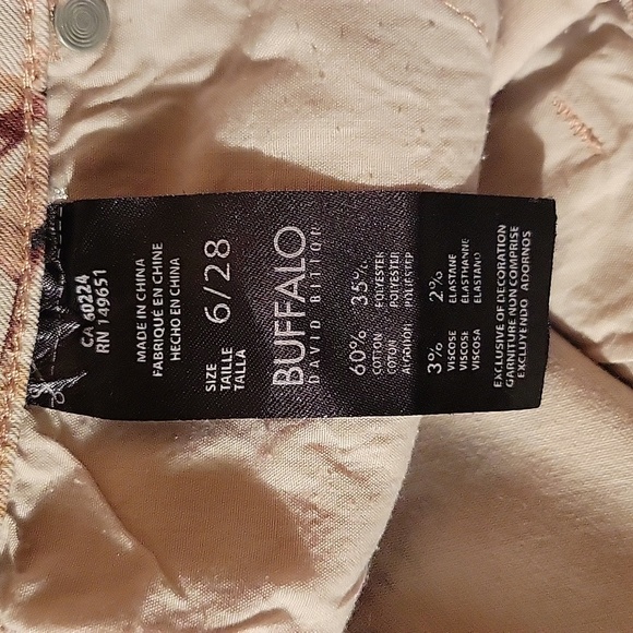 Buffalo David Button Oasis Mid Rise Skinny Ankle Floral Pants, Size: 6/28 - Picture 4 of 11